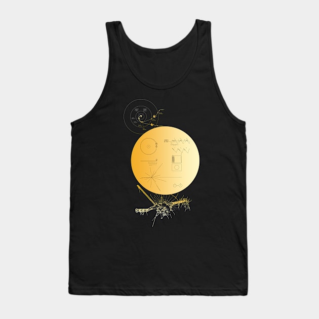 Voyager 1 Golden Record Tank Top by Synthwave1950